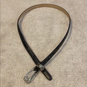 Brighton Size L gray/black snakeskin belt